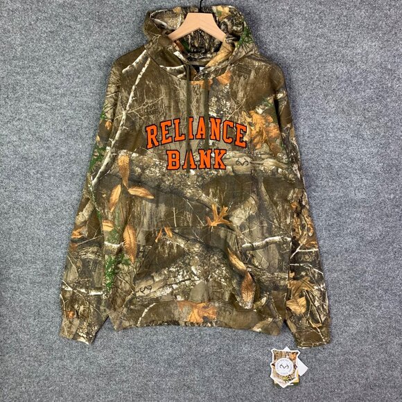 NWT Kings Camo Realtree Pullover Hoodie Fleece Sweatshirt‎ Reliance Bank Hunting - Picture 1 of 10